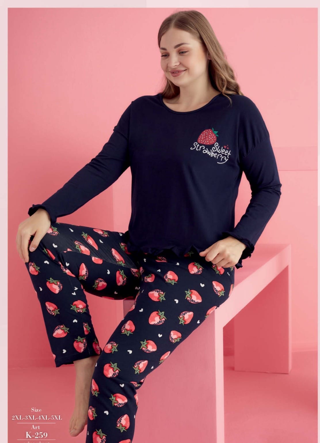 Pamuk Likralı Küçük Beden Büyük Beden Battal Pijama Takım