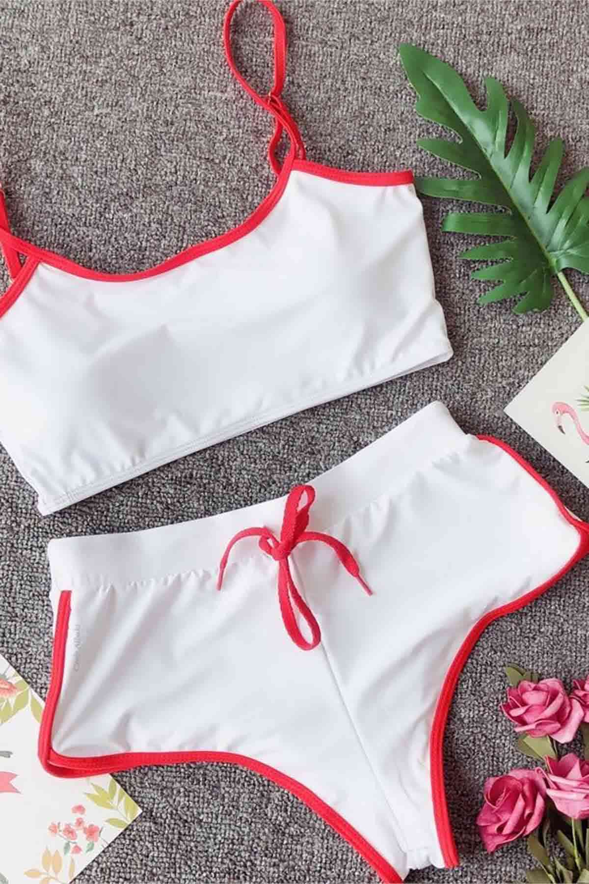 Merry See Şortlu Büstiyer Takım Beyaz