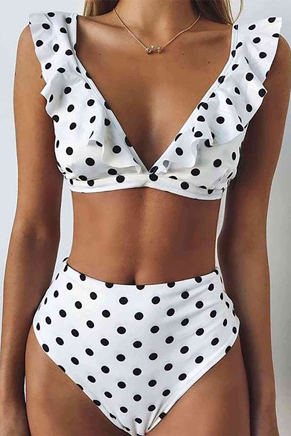 Angelsin%20Puantiyeli%20Bikini%20Takım%20Beyaz