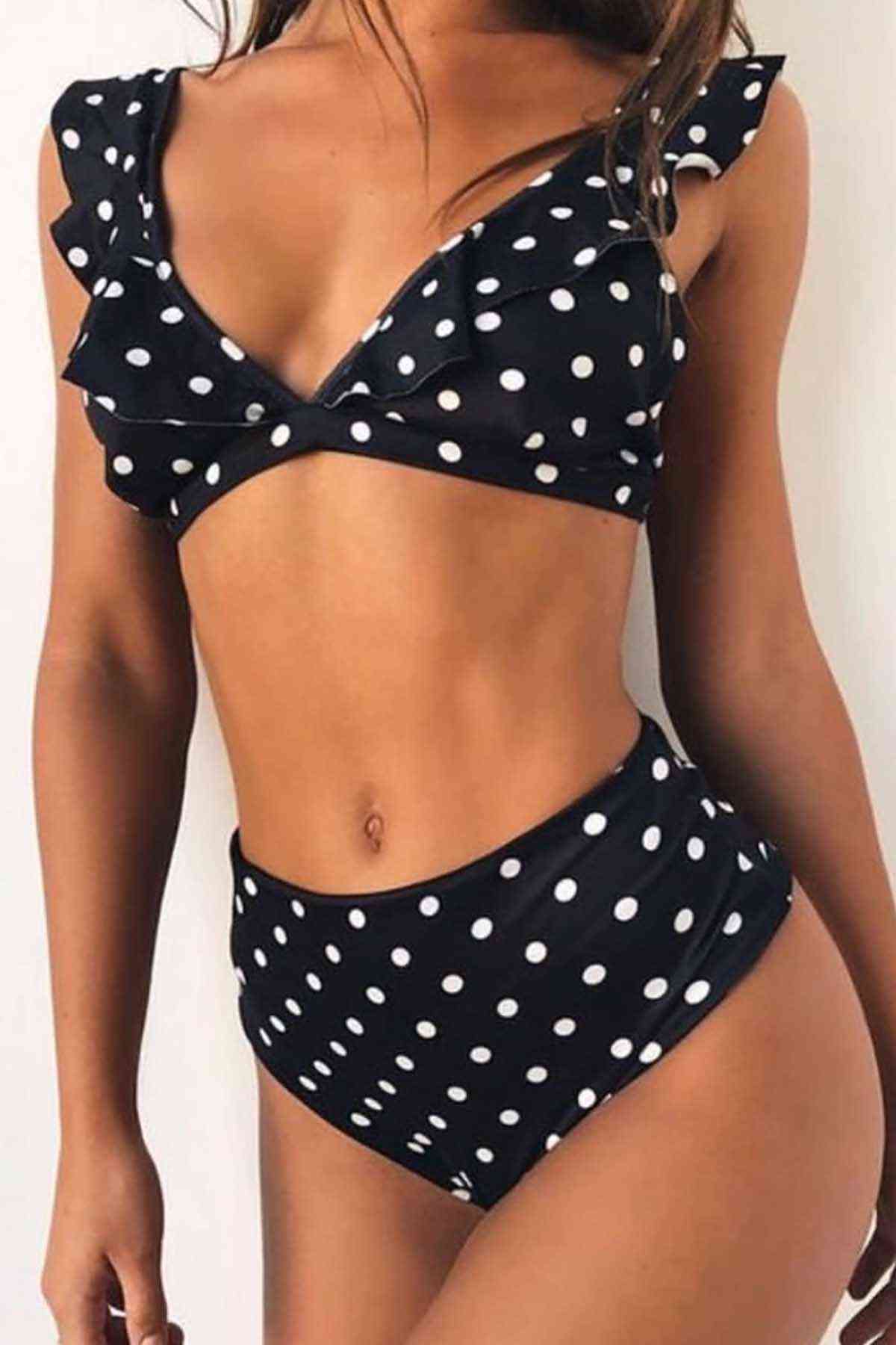 Angelsin%20Puantiyeli%20Bikini%20Takım%20Çok%20Renkli