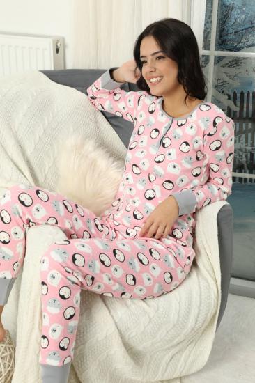 Düğmeli İnterlok Pijama Takımı