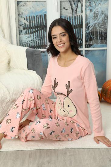 Nakışlı İnterlok Pijama Takımı