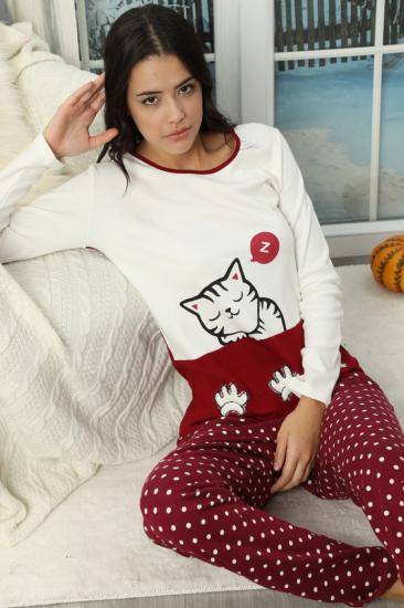 Nakışlı İnterlok Pijama Takımı