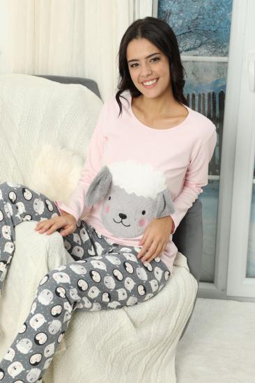 Nakışlı İnterlok Pijama Takımı