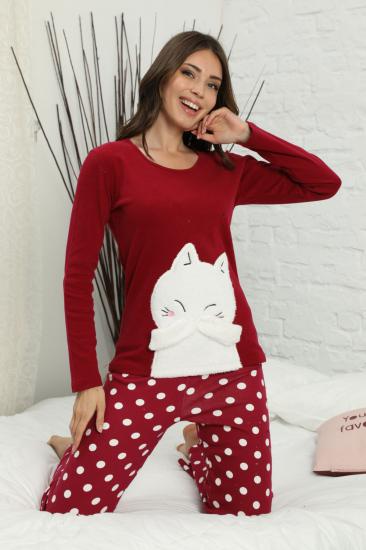 Nakışlı Arkası Detaylı İnterlok Pijama Takımı
