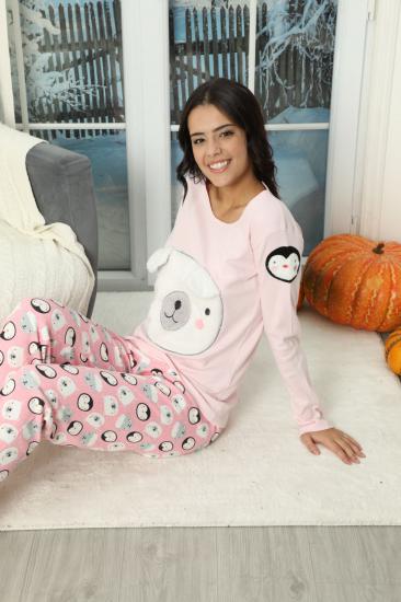 Nakışlı İnterlok Pijama Takımı