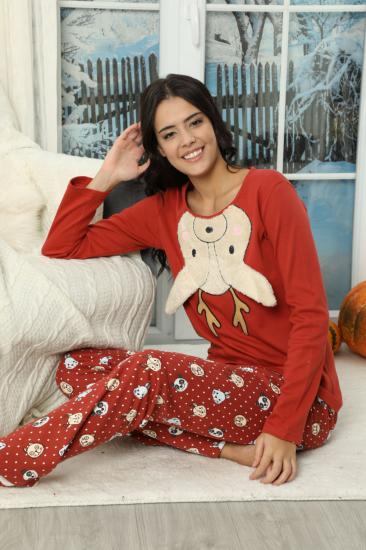 Nakışlı İnterlok Pijama Takımı