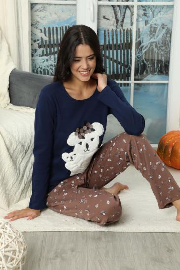 Nakışlı İnterlok Pijama Takımı