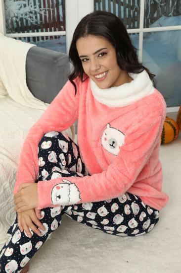 Nakışlı Alt İnterlok Üst Wellsoft Pijama Takımı