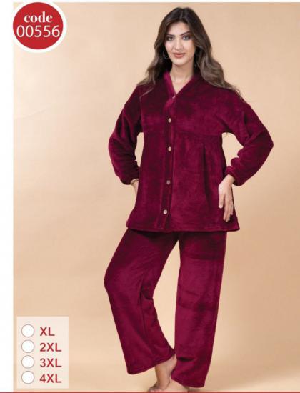 BÜYÜK BEDEN Peluş Pijama Takımı