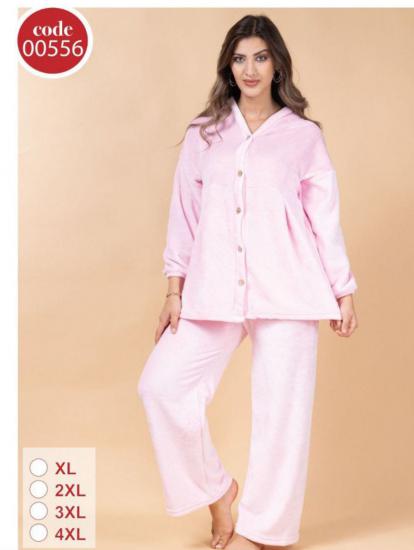 BÜYÜK BEDEN Peluş Pijama Takımı