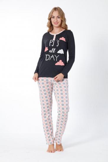 Pamuklu Likralı Pijama Takım