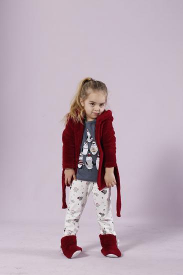 Lü Hırkalı Wellsoft-İnterlok Kapişonlu Pijama Takım