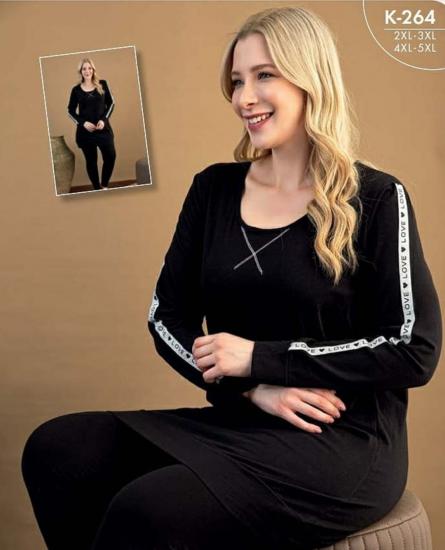 Pamuk Likralı Küçük Beden Büyük Beden Battal Pijama Takım