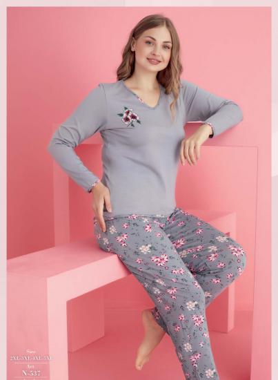 Pamuk Likralı Küçük Beden Büyük Beden Battal Pijama Takım