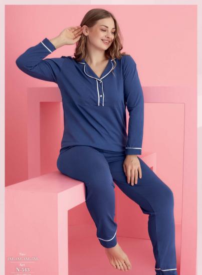 Pamuk Likralı Küçük Beden Büyük Beden Battal Pijama Takım