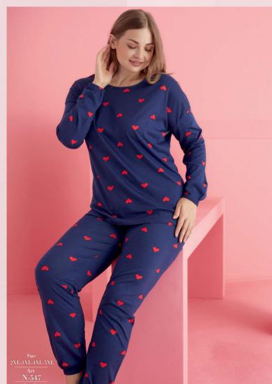 Pamuk Likralı Küçük Beden Büyük Beden Battal Pijama Takım