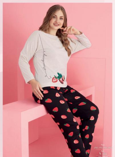 Pamuk Likralı Küçük Beden Büyük Beden Battal Pijama Takım