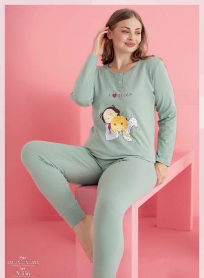 Pamuk Likralı Küçük Beden Büyük Beden Battal Pijama Takım