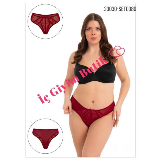 Büyük Beden Bordo TANGA