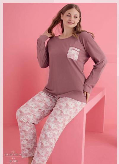 Pamuk Likralı Küçük Beden Büyük Beden Battal Pijama Takım
