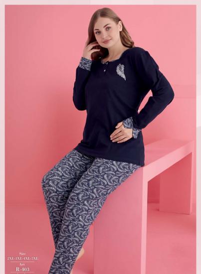 Pamuk Likralı Küçük Beden Büyük Beden Battal Pijama Takım