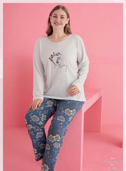 Pamuk Likralı Küçük Beden Büyük Beden Battal Pijama Takım