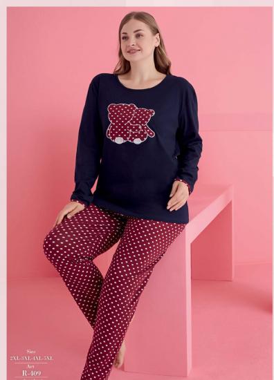 Pamuk Likralı Küçük Beden Büyük Beden Battal Pijama Takım